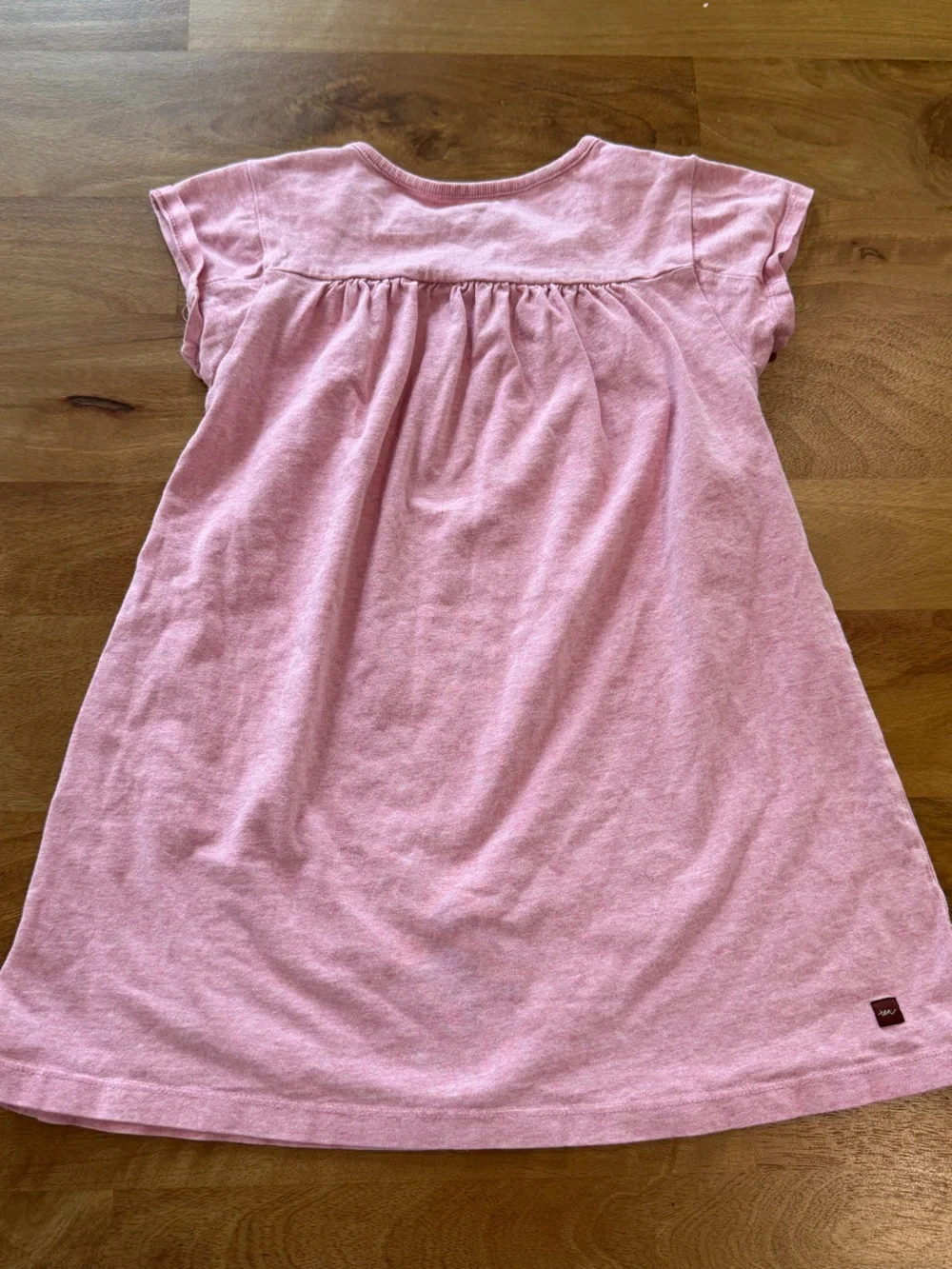 Tea Collection Pink Shift Dress/Tunic with w/ Pink & Teal Flower Design Size 6